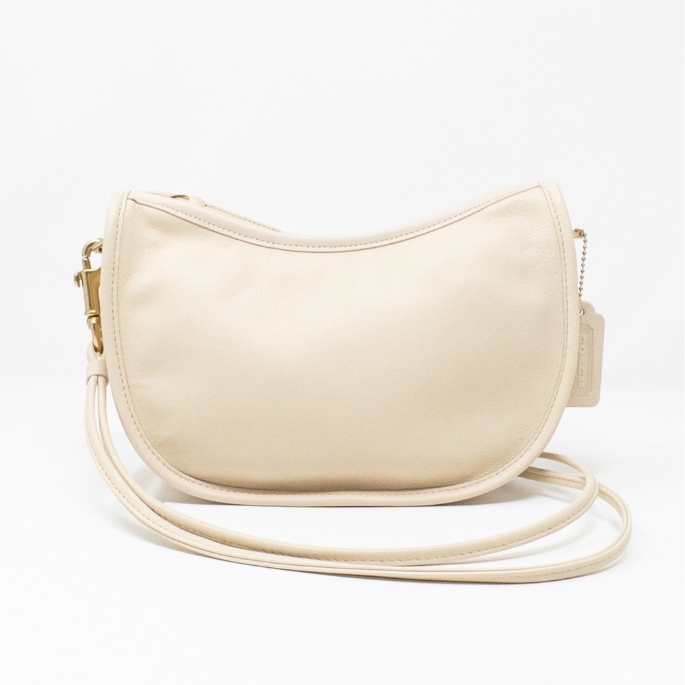 Vintage Coach Bone Leather Swinger Bag 4080‎ Crossbody Shoulder Bag 90s Archival